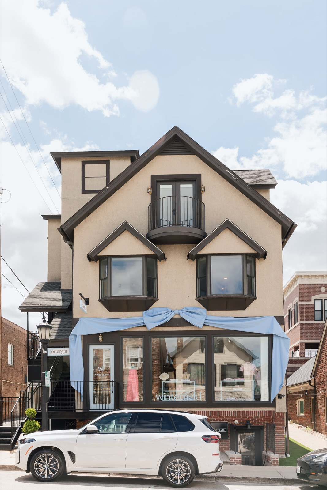 Winterfield storefront on West First Street in Hinsdale